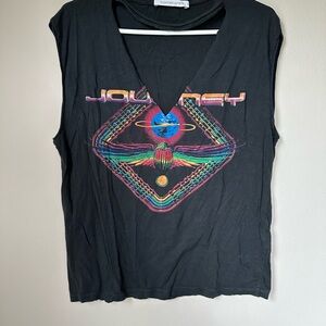 Daydreamer Journey Black Graphic Muscle Tee s